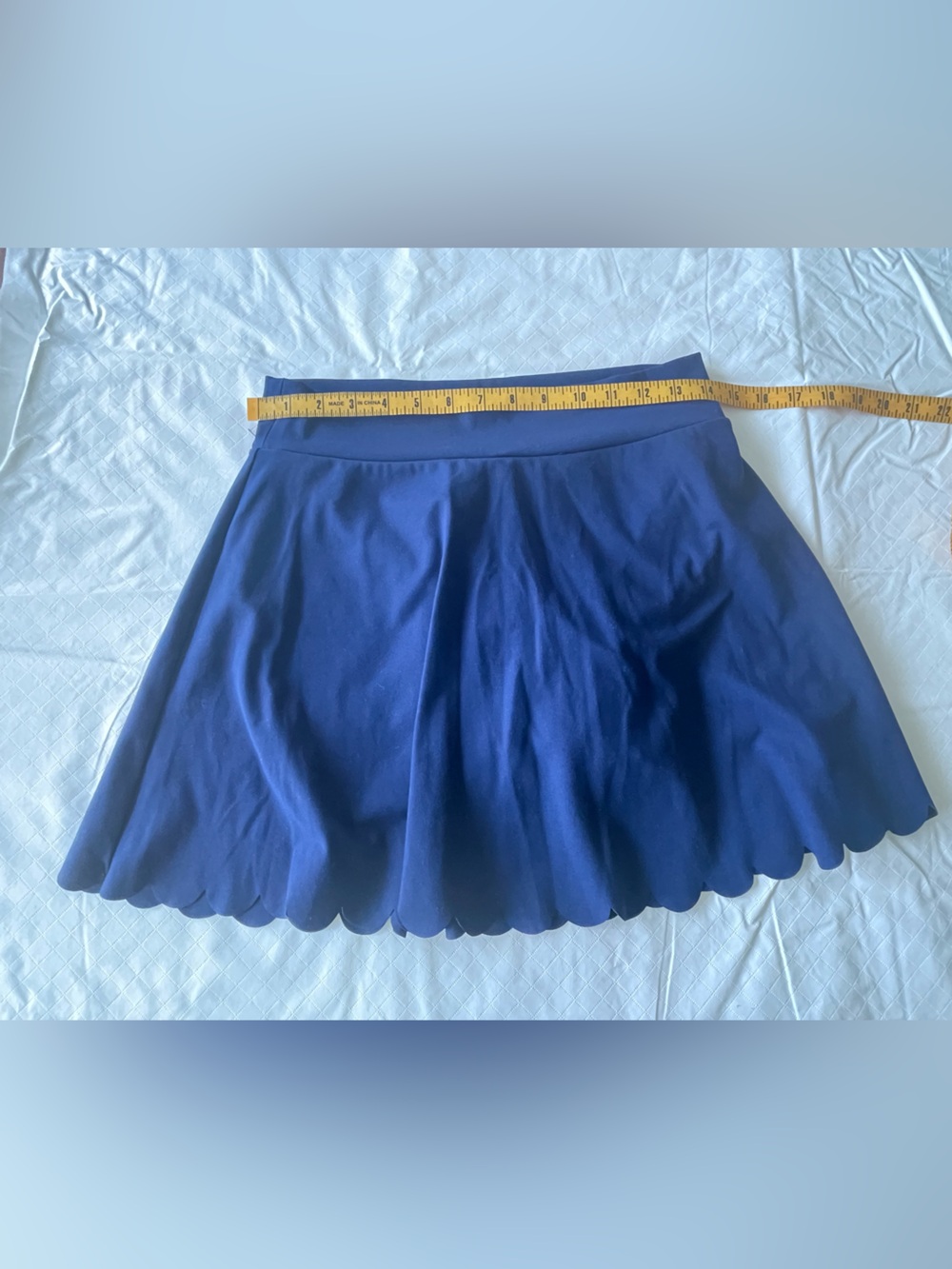 JCrew Classic Scallop Hem A-Line Skort in Navy